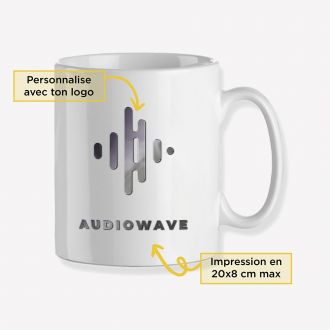 personalized music label mug