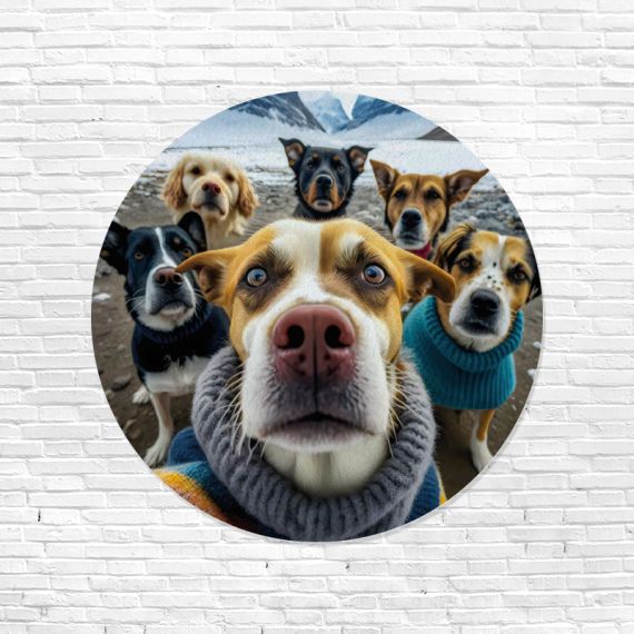 Dog Selfie Vinyl Slipmat