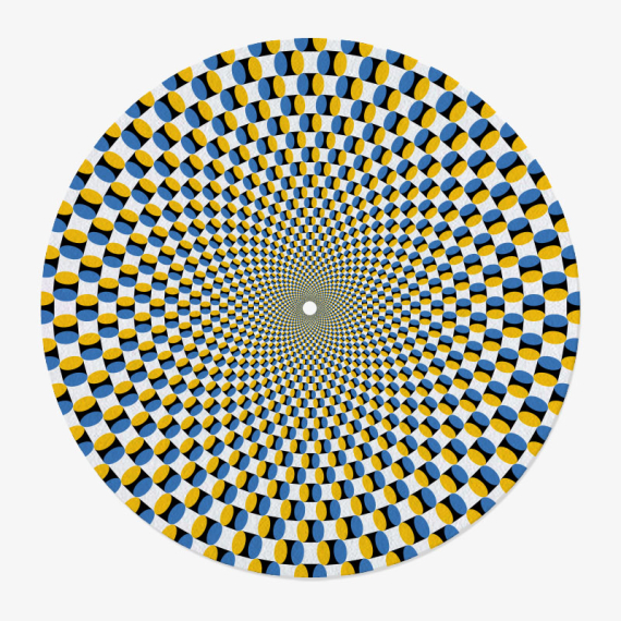 Yellow Psychedelic Vinyl Slipmat