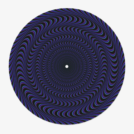feutrine vinyle psychédélique bleue