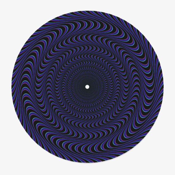 feutrine vinyle psychédélique bleue