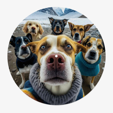 feutrine vinyle chien