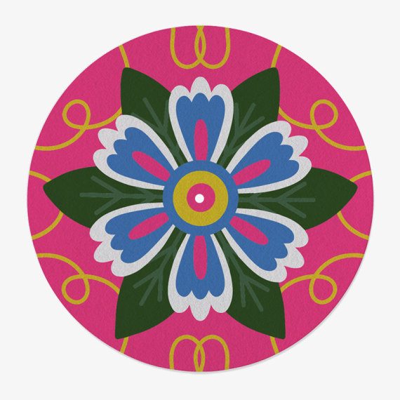 Flower Power Vinyl Slipmat