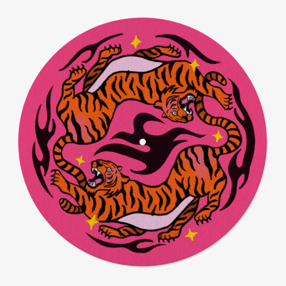 Feutrine Vinyle Tigre Rose