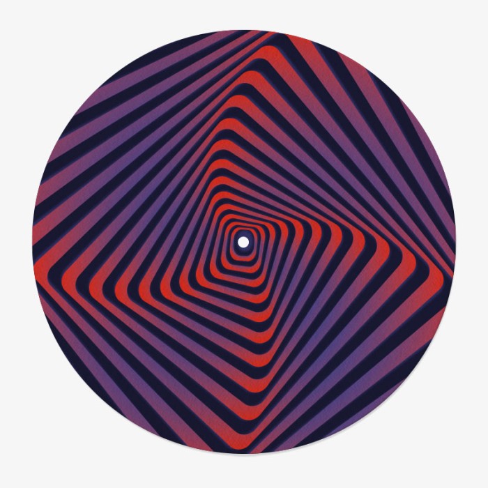 Red Psychedelic Vinyl Slipmat | High Quality Slipmat | Feylt