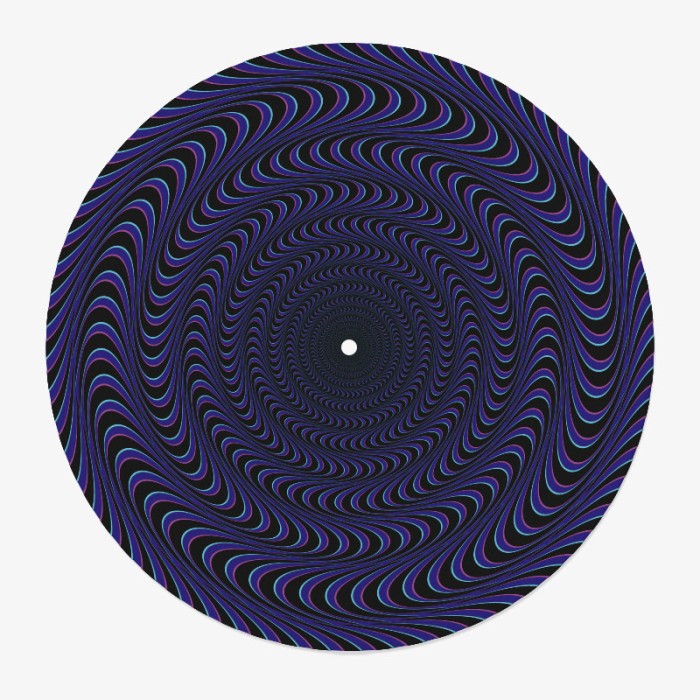 feutrine vinyle psychédélique bleue