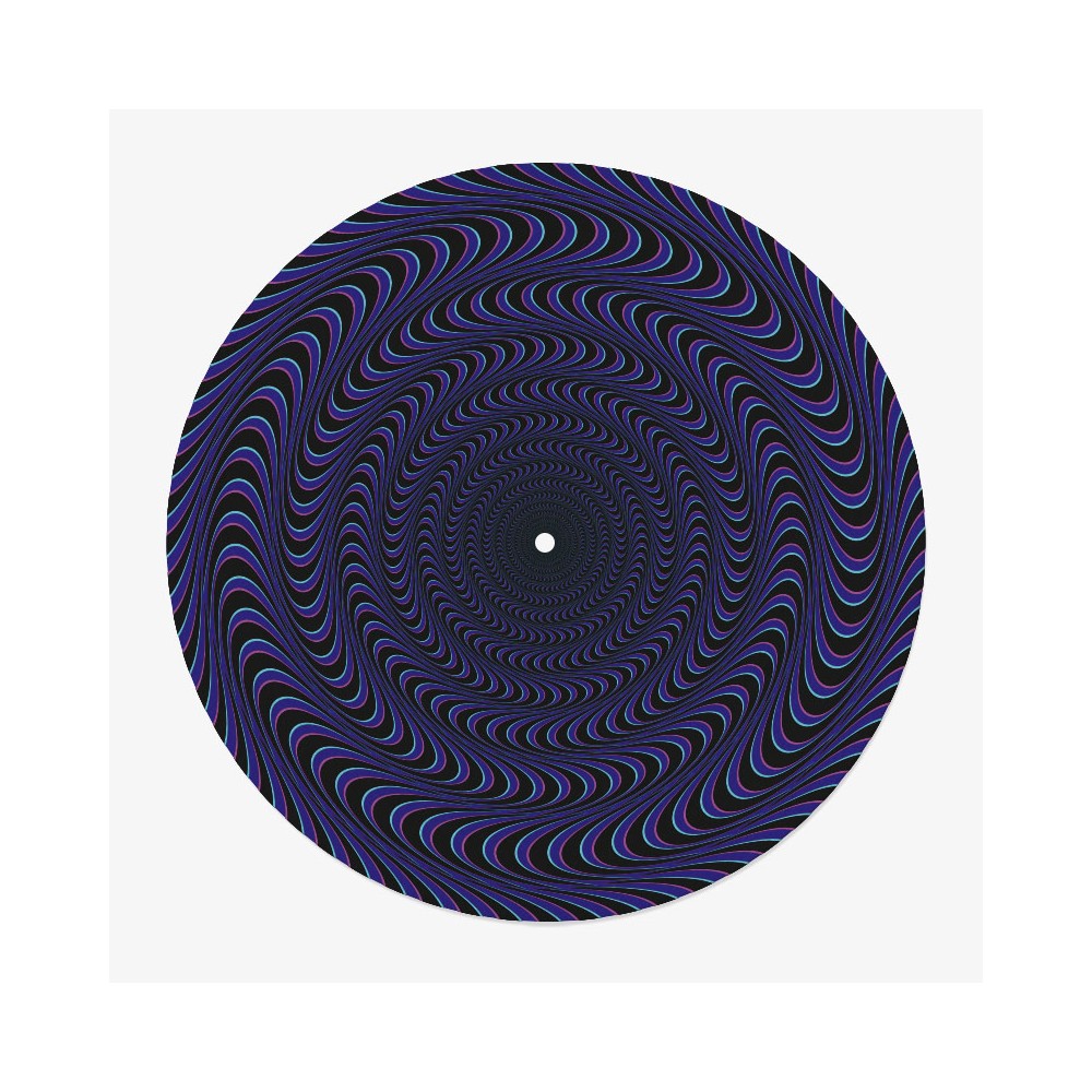 feutrine vinyle psychédélique bleue