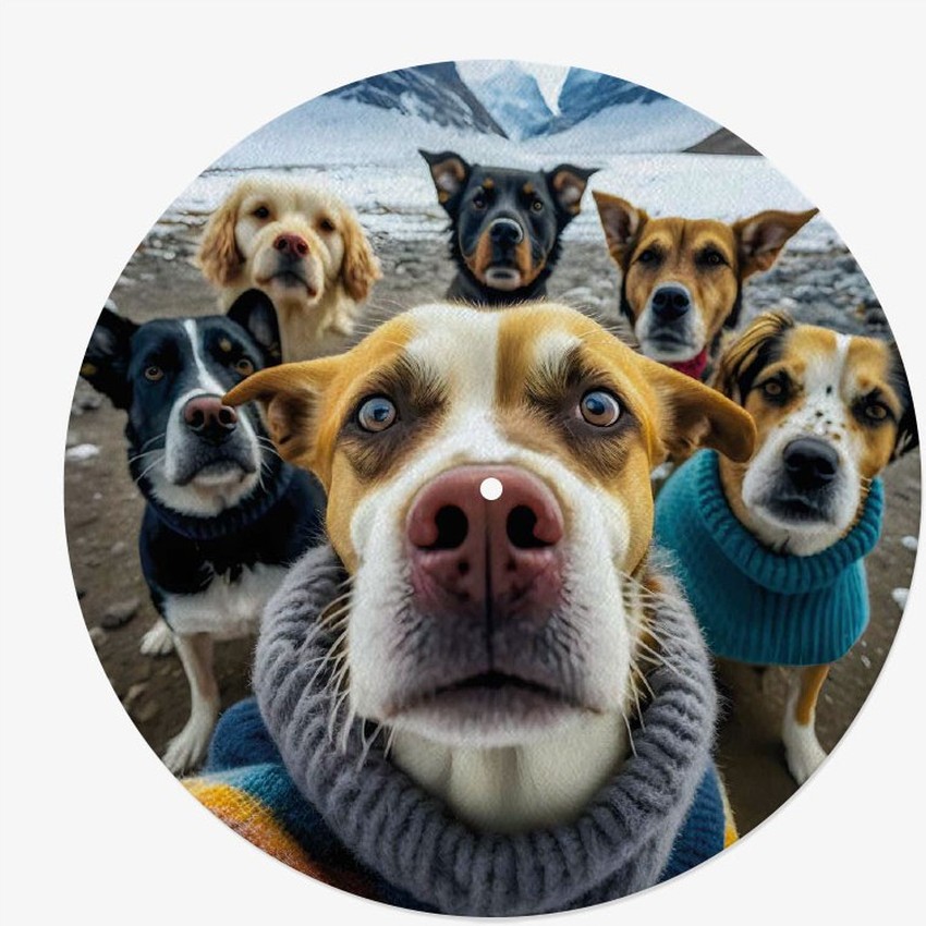 feutrine vinyle chien