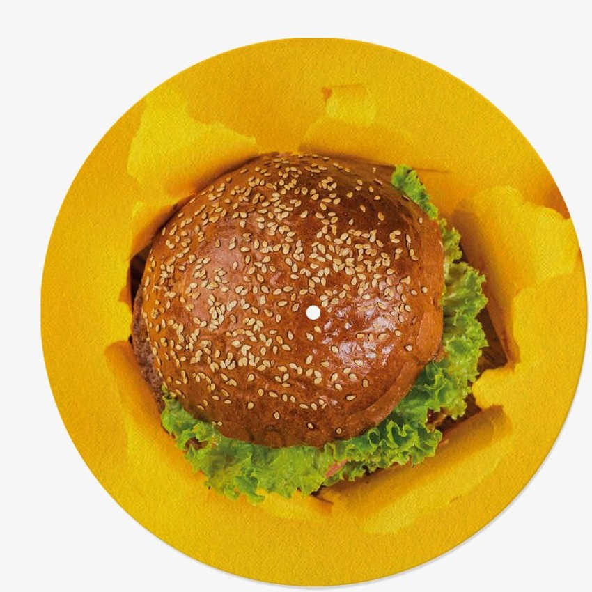 Burger Vinyl Slipmat for 33 RPM Turntable | French Printing | Feylt