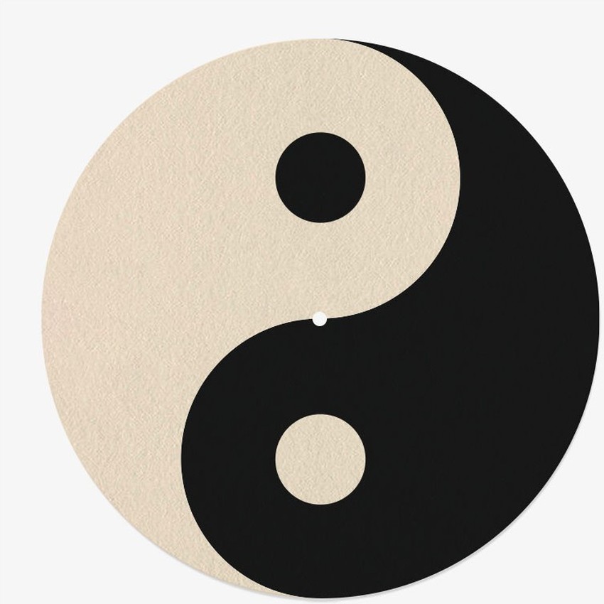 Ying Yang Vinyl Slipmat | 12" Slipmat for Vinyl Turntable | Feylt