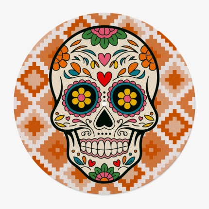 Mexican Skull Vinyl Slipmat | Original Slipmat for Turntable | Feylt
