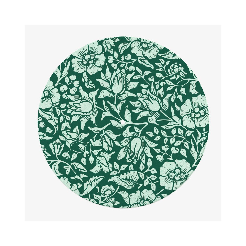 Flowery Vinyl Slipmat | 12 po Slipmat for Vinyl Turntable | Feylt