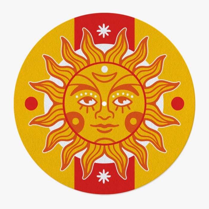 Sun Tarot Vinyl Slipmat | Fun Slipmat for Vinyl Turntable | Feylt
