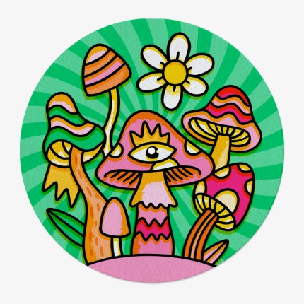 Felt Vinyl Mushroom | Felt 33 RPM Turntable Vinyl | Feylt