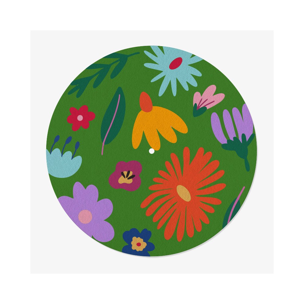Flowers Vinyl Slipmat | Designer Slipmat for Turntables | Feylt