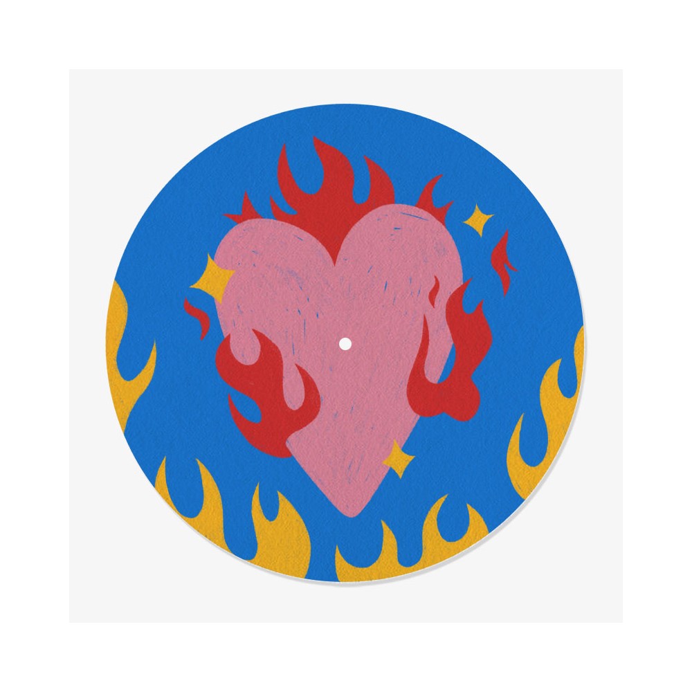 Heart Vinyl Slipmat | Design Slipmat for Turntable | Feylt