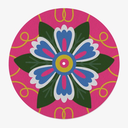Flower Power Vinyl Slipmat