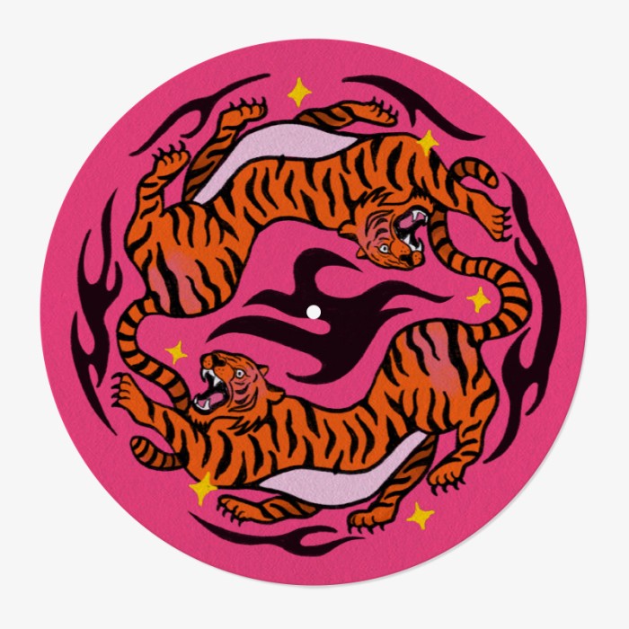 Feutrine Vinyle Tigre Rose