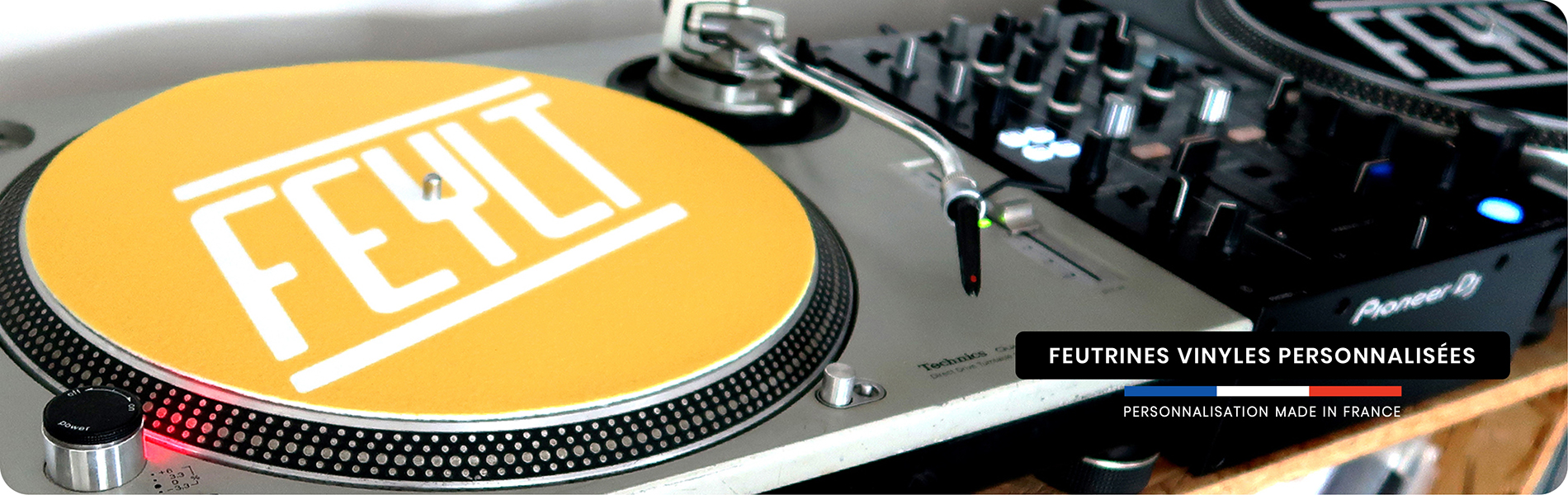 FKweb.net - Création logo sur feutrine vinyle pour le mashup DJ
